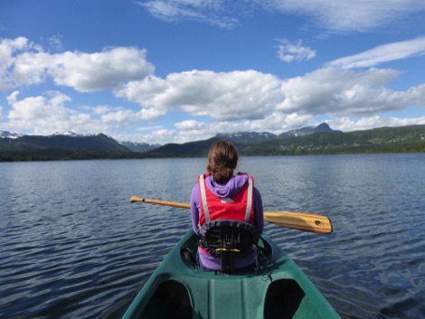 Lake view from canoe